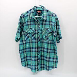 American Fusion Gear Plaid Shirt Mens Large